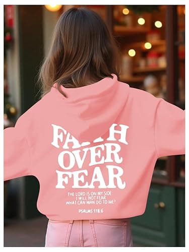 RoseSeek Girl's Letter Graphic Hoodies Long Sleeve Sweatshirts Pullover Tops Preppy Cute Hoodies Trendy thumbnail 2