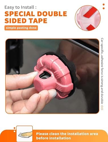 Savadicar Pink Antenna Base Cover for Jeep Wrangler JK JL 4xe & Gladiator JT 2007-2023 – Stylish Exterior Trim Accent, Quick Upgrade Accessory thumbnail 4