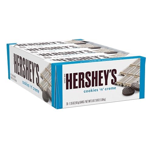 HERSHEY'S Cookies 'n' Creme Candy Bars, 1.55 oz (36 Count) - Image 1