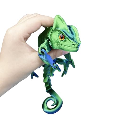SIPWATE 3D Printed Animals - Articulated Chameleon Toys, Flexible Animals Toy Statue,Movable Joints,Fidget Toys, Desk Home Office Decor, Birthday Halloween - Image 1