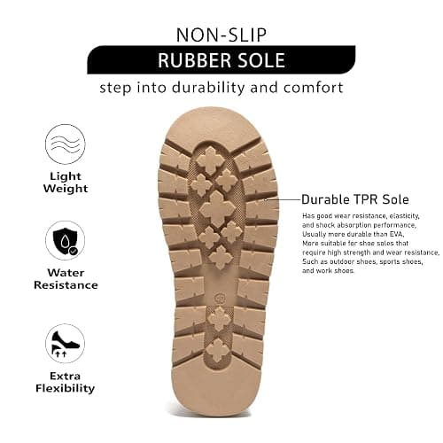 HORMAUWORD Suede Platform Mini Snow Boots for Women, Genuine Leather Fuzzy Ankle Winter Snow Boots with Fur Lined, Anti-Slip Boot For Outdoor thumbnail 6