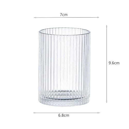 Eden & Willow Striped Highball Glasses | Durable and Stylish, Tumblers for Cocktails, Hot and Cold Drinks (Set of 6, 250ml) thumbnail 3
