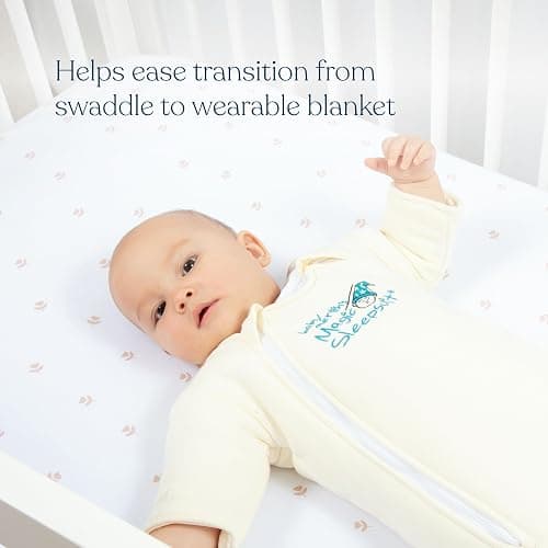 Magic Sleepsuit Baby Merlin's Cotton Baby Swaddle Transition Product - Soft and Cozy Design, Double Zipper for Easy Diaper Changes, Promotes Safe Sleep, 3-6 Months - Lavender - Large 18-21lbs thumbnail 2