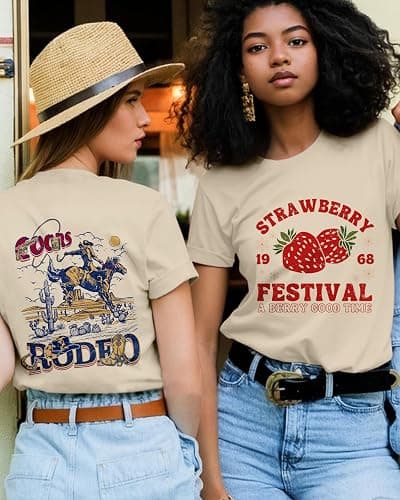Flafens T Shirts for Women Graphic Tees - Womens T-Shirts Cotton Cute Fit Tshirts Teens Girls thumbnail 5