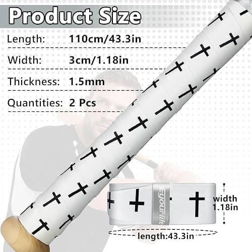 Eyourlife 2/4 Pack Baseball Bat Grip Bat Wraps for Baseball Lifestyle Softball Gifts Pro Feel Non-Slip Elite Batting Grip Tape for Bats Players thumbnail 2