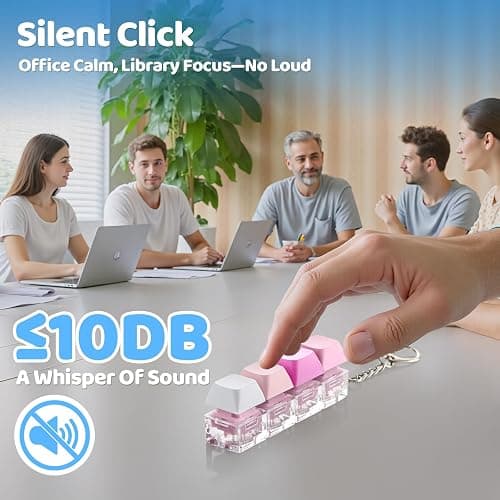 3 Pack Keyboard Fidget Toy – Clicky, Creamy & Silent Stress Relief Gift | Stress Relief Fidget Clicker Keychain – Quiet Fidget Toys for Adults, Boost Focus & Calm Anxiety at Work, Travel thumbnail 3