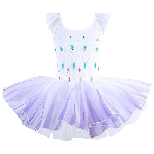 Girls Skirted Leotards Ballet Dance Tutu Princess Dress Ballerina Costumes 3-8Y - Image 1