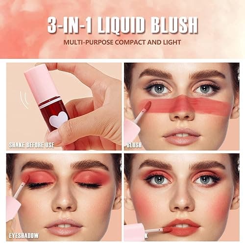 Eakroo 6 Colors Lip Tint Stain Mini Liquid Lipstick, Korean Lip Gloss for Women, Liquid Blush, Lip Plumper Gloss, Lip Makeup, Non-Stick Cup, Lightweight, High Pigment, Long-Lasting, Vivid Color thumbnail 7
