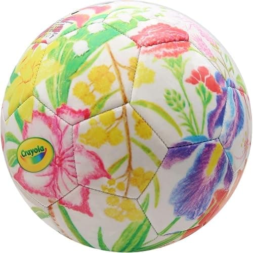 Icon Sports Officially Licensed U.S. Soccer Federation Size 5 Soccer Ball | Crayola & Fox Sport Collaboration Flower Ball by Elysa Garcia (NO Ball Box) thumbnail 4