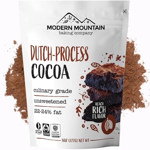 Cocoa Powder (8 oz) Dutch Processed Cocoa Powder, Unsweetened, Extra Rich Cocoa Flavor, 22-24% Fat, Premium Culinary Grade, Non-GMO Sourced, Fair Trade Certified, Perfect Cocoa for Baking and Cooking - Image 1