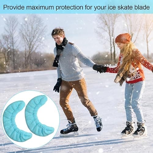 Coolrunner Ice Skate Blade Covers, Sports Blade Cover Skate Blade Protector for Hockey Skates, Figure Skates and Ice Skates, Black thumbnail 6