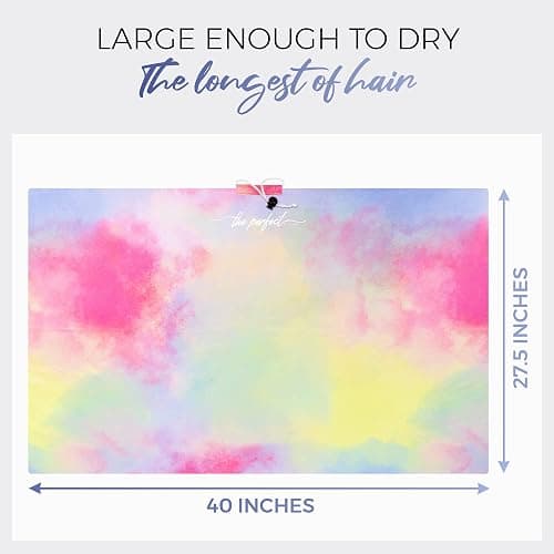 Microfiber Hair Towel Wrap for Women - Gift and Travel - Smooth like Silk - Curly, Wavy, Straight Hair Girls - Plopping Essential - Anti-Frizz, Fast Drying, Works Better than a Cotton T-Shirt thumbnail 3