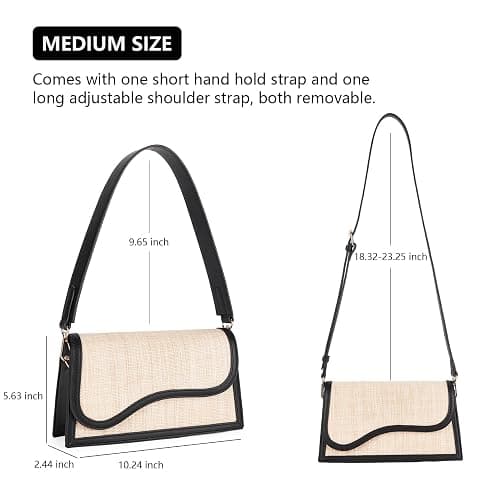 Telena Shoulder Bag for Women Vegan Leather Women's Shoulder Purses Handbags with 2 Removable Strap Crossbody Bag Purses thumbnail 5