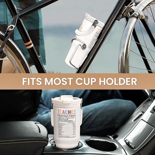 Teacher Appreciation Gifts, Teacher Tumbler 30oz, Stainless Steel Insulated Tumblers Coffee Travel Cup with Handle & Flip Straw, Best Teachers Gifts from Student for Birthday Christmas Graduation thumbnail 6