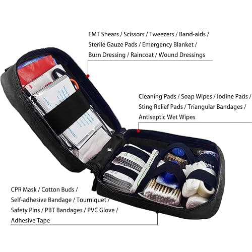 Carlebben EMT Pouch MOLLE Ifak Pouch Tactical MOLLE Medical First Aid Kit Utility Pouch (With Medical Supplies) thumbnail 4