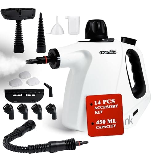 NARMIKU Steam Cleaner Handheld, 450ml Capacity Portable High Pressure Steamer for cleaning with 14 Piece Accessory Kit. Multi-Purpose Steam Cleaner for Home, Kitchen, Sofa, Floor, Window, Carpet Stain - Image 1