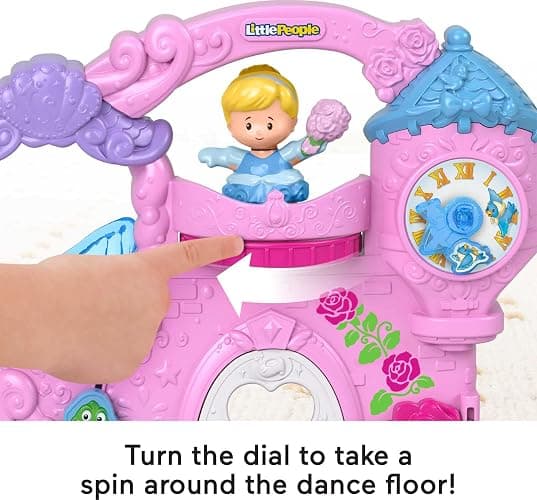 Fisher-Price Little People Toddler Toy Disney Princess Play & Go Castle Portable Playset for Pretend Play Kids Ages 18+ Months​ - Princess Play & Go Castle thumbnail 4