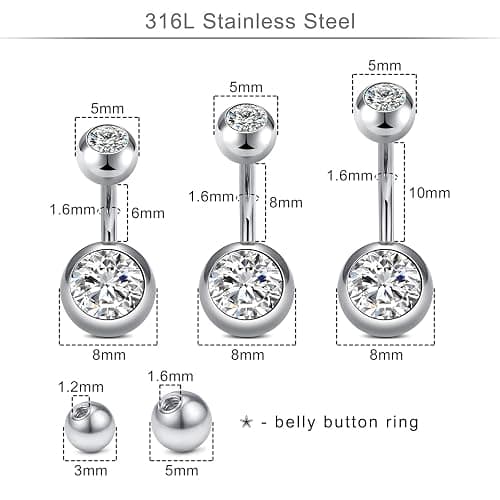 DJCIW 75PCS Mixed-size Piercing Kit for All Piercing,316L Stainless Steel Piercing Kit with 14G 16G 18G 20G Piecing Needles Clamps for Cartilage Tragus Nose Septum Belly Lip Eyebrow Nipple Piercing thumbnail 2