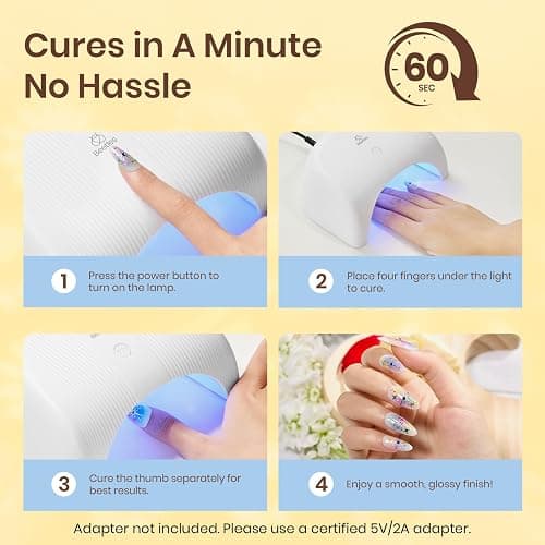 Beetles Gel Nail Polish Kit with U V Light - 55Pcs 32 Color Gel Nail Kit | LuliCore Polka Set with Nail Drill Base Top Coat Professional Manicure Set Home Salon DIY Gifts for Women thumbnail 5