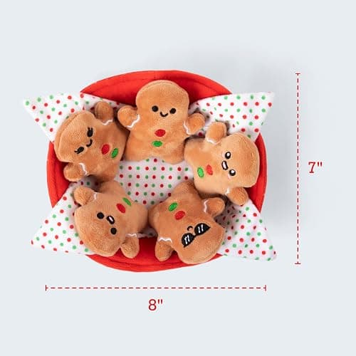 WHAT DO YOU MEME? Emotional Support Gingerbreads by Relatable, Cuddly Plush Toys and Stuffed Animals, Includes 5 Plushies with Basket, Cute Christmas Decor or Funny White Elephant Gift Idea thumbnail 3