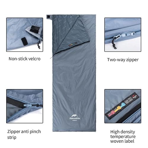 Naturehike Lightweight Compact Sleeping Bag, 59℉/32℉ Envelope Ultralight Backpacking Sleeping Bag Portable, Waterproof with Compression Sack for Cold&Warm, Camping, Traveling, Hiking thumbnail 4