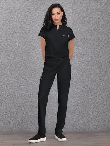 KOI Basics Ari Women's 1-Pocket Stretch Tuck-in Scrub Top thumbnail 4