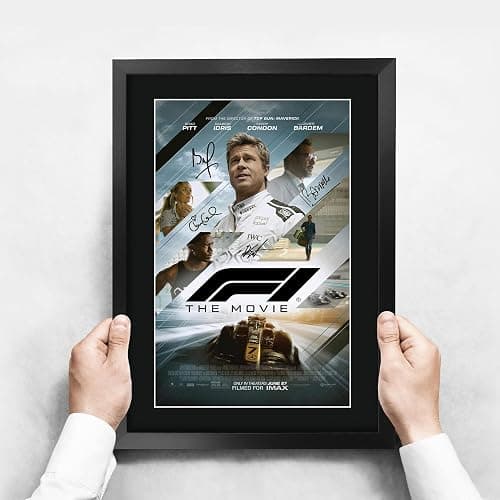 HWC Trading F1 The Movie 2025 Brad Pitt Gifts Printed Poster Signed Autograph Picture for Movie Memorabilia Fans - 16" x 12" Framed thumbnail 3