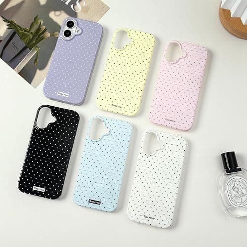 inewateri Compatible for iPhone 17 Case with Cute Fashion Polka Dot Aesthetics Design Simple Cases for Soft TPU Slim Protection Cover-Purple thumbnail 7