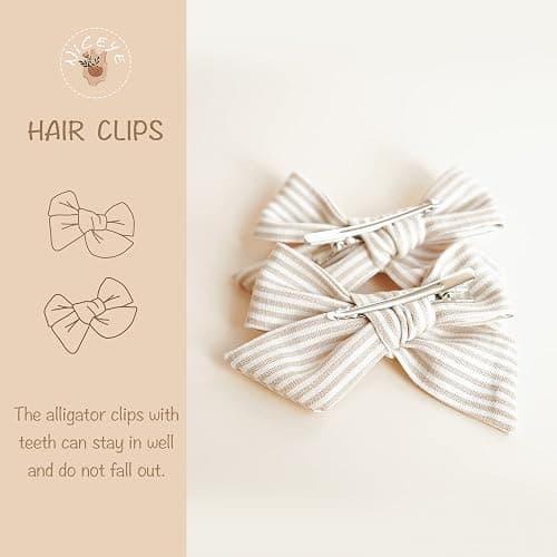 Niceye 24 PACK Baby Girl Hair Clips Set, Hair Bows Barrettes Handmade Accessories Alligator Clip for Babies Infant Toddlers Kids in Pairs thumbnail 5