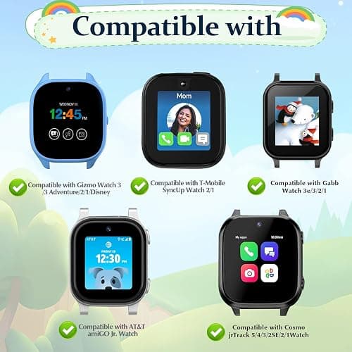 Polyjoy Soft Sport Replacement Strap, Silicone Band Compatible with Gizmo Watch 3, Adventure 3, 2, 1 Disney/Gabb/SyncUP kids/Cosmo Jr/AT&T amiGO Jr Watch, 20mm thumbnail 2
