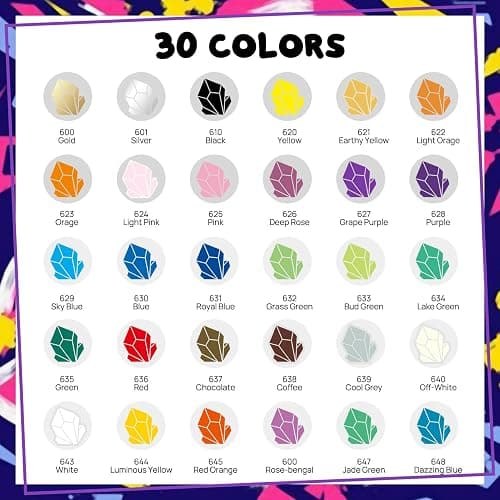 30 Colors Dual Tip Acrylic Paint Markers,Fine Tip and Brush Tip Permanent Acrylic Paint Pens For Rock Painting, Canvas, Wood, Glass, Ceramic, Fabric, Plastic, Egg, Scrapbook,Art Painting Supplies Kit thumbnail 6