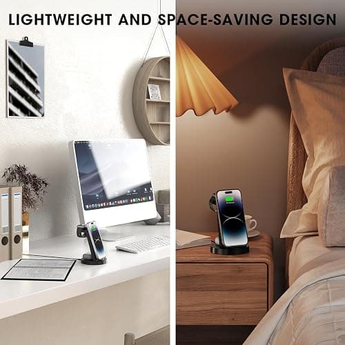 3 in 1 Charging Station for iPhone, Wireless Charger for iPhone 17 16e 16 15 14 13 12 11 X Pro Max & Apple Watch - Wireless Charging Station for AirPods 4 3 Pro thumbnail 6