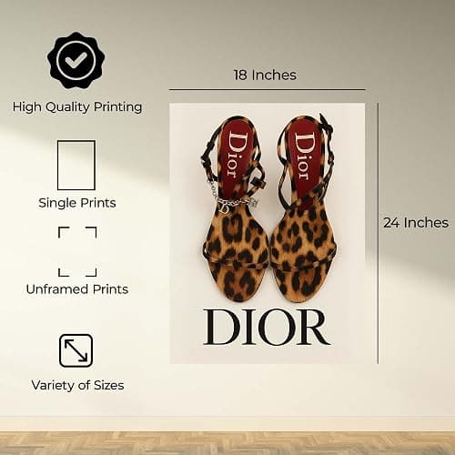 InkFlow Luxury Vintage Cheetah Heels Wall Art Poster - Elegant Fashion Artwork for Home, Living Room, or Bedroom Décor - 18x24 Unframed Wall Art - Cheetah-01 - 18x24 Unframed thumbnail 6