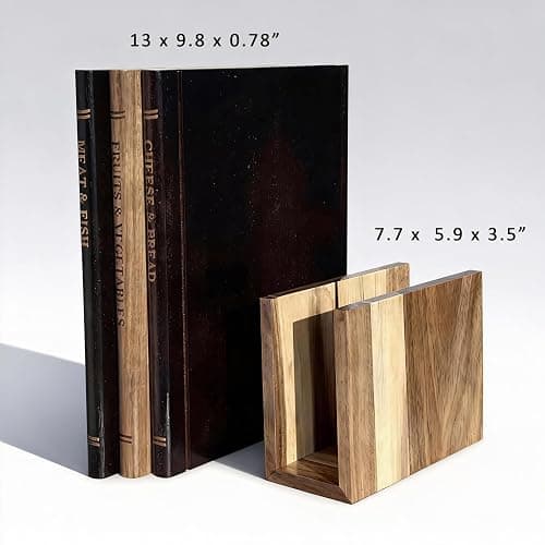 Book Cutting Board Set of 3, Library Cutting Board That Looks Like Books, Acacia Wood with Stand | Decorative & Functional for Meat, Vegetables, Cheese | Kitchen & Housewarming Gift thumbnail 4