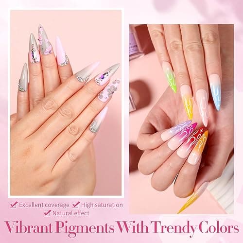 BORN PRETTY Acrylic Powder Set-24 Colors Acrylic Nail Powder Set All Seasons Colors Pigmented Powders for French Nail Extension Valentines Day Gifts for Women Home DIY & Salon No Lamp Needed thumbnail 6