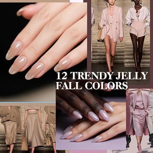 Gelike EC Jelly Color Gel polish: 12 Nail Gel Colors Set with Hema Free Formula One Coat Coverage Easy to Use Brush On Natural or Acrylic Nails Long Lasting for Teens and Young Women Manicure DIY Home thumbnail 8