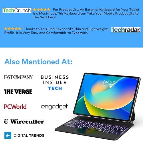 Keyboard Case for iPad Air 11-inch (M3 2025 / M2 2024) & iPad Pro 11 inch(1st/2nd/3rd/4th Generation) – Magic-Style Magnetic Keyboard Case with Multi-Touch Trackpad for 10.9” iPad Air 4th/5th Gen. - Black thumbnail 6