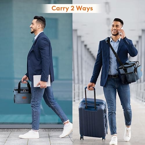 Lifewit Medium Lunch Bag, Insulated Lunch Box, Soft Cooler Cooling Tote for Adult Men Women, Light Blue 12-Can (9L) thumbnail 7