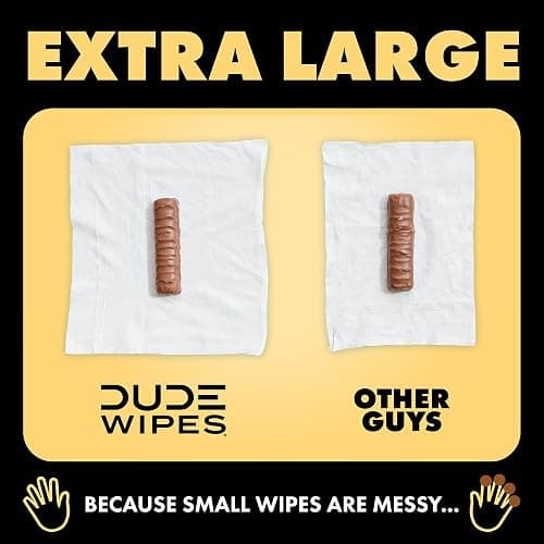 DUDE Wipes Shea BUTTer Flushable Wipes - Extra-Large Adult Wet Wipes - 6 Pack (288 Count) - Infused with Coconut Oil, Vitamin E, and Aloe - Septic and Sewer Safe thumbnail 5
