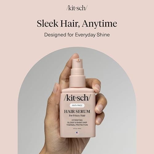 Kitsch Frizz Control Hair Serum - Lightweight Anti Frizz Serum for Curly Hair with Heat Protection | Adds Glossy Shine, Smooths Flyaways & Safe for Color Treated Hair - 2.3oz thumbnail 8