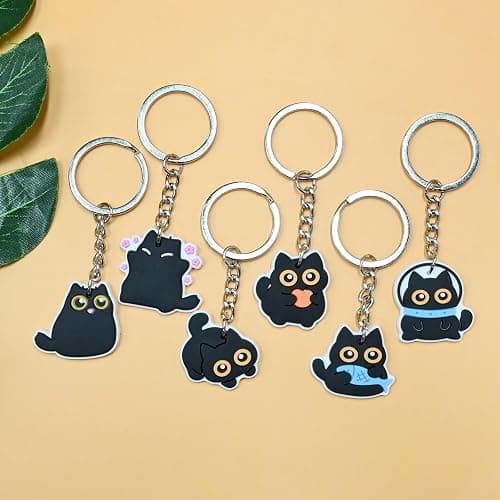Ibuclein Keychains Bulk DIY Cute Keychain Charms Backpack Charms for Girls Backpack Keychains PVC Key Ring Party gifts thumbnail 5