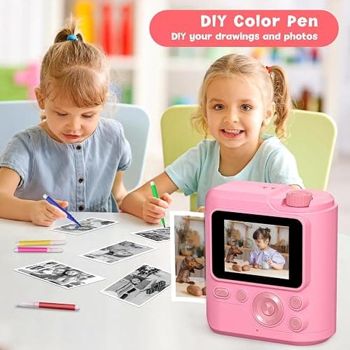 Kids Camera Gifts for Girls Boys - Christmas Birthday Xmas Gift for Girl Boy Age 3 4 5 6 7 8 9 10 11 12 Year Old - Instant Print Digital Toys Ages 3-5 6-8 8-12 Years Olds - Toddler Learning Kid Toy thumbnail 5