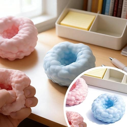 2 Pcs Crunchy Noisy Stress Balls, Ice Skin Crunchy Squishy Balls, Soft Moldable Squeeze Balls for Home Office or Travel for Adults thumbnail 7