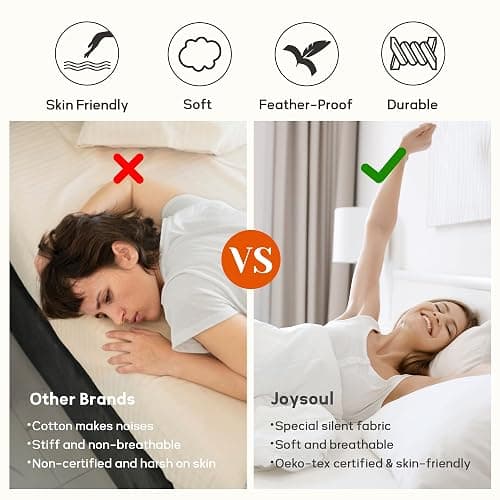 Joysoul Queen Size Down Comforter - All Season Ultra Soft Goose Down & Feather Fiber Fill, Luxury Hotel Pink Duvet Insert with Corner Tabs (88" X 88") - Pink - Full/Queen thumbnail 5