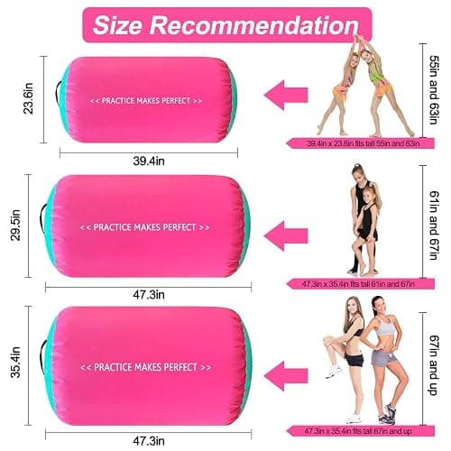 VOFiTNY Gymnastics Tumbling Equipment Air Barrel Inflatable Octagon Tumbler Roller Back-bend Trainer Chearleeding Mat Without Pump thumbnail 3