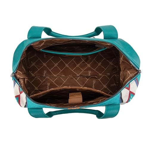 Wrangler Duffel Bag for Women Large Travel Weekender Bag Designer Aztec Carry On Bags, Turquoise thumbnail 6