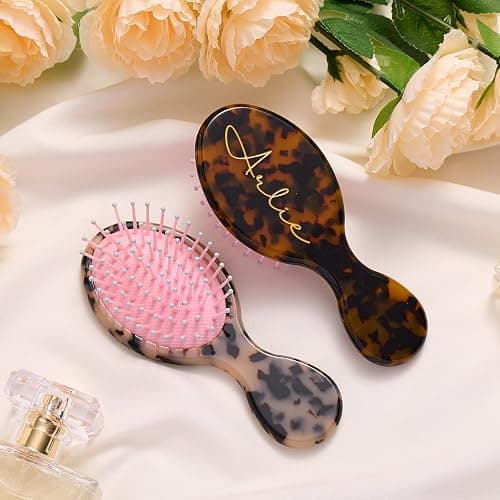 Personalized Hair Brush with Name, Custom Mini Travel Hair Brush for Women, Monogram Engraved Hair Comb Wet & Dry Styling for Girl Bridesmaid Birthday Christmas Mother's Day Valentines Gifts thumbnail 8