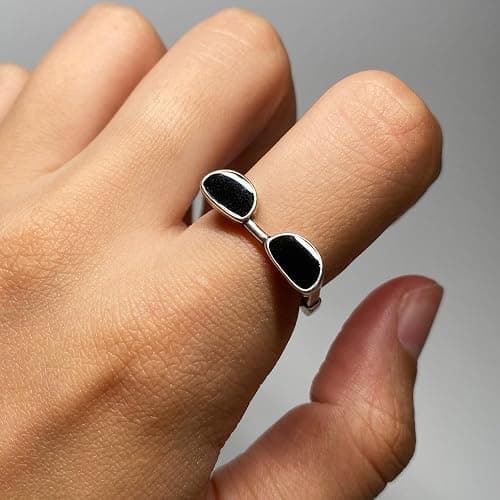 CH.yishi Handmade 925 Sterling Silver Ring Adjustable Stacking Ring Vintage Statement Ring Personalized Jewelry for Women & Men thumbnail 3