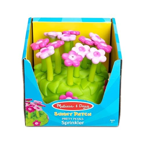 Melissa & Doug Sunny Patch Pretty Petals Flower Sprinkler Toy with Hose Attachment Toddler and Kids Outdoor Water Play Ages 3+ thumbnail 6
