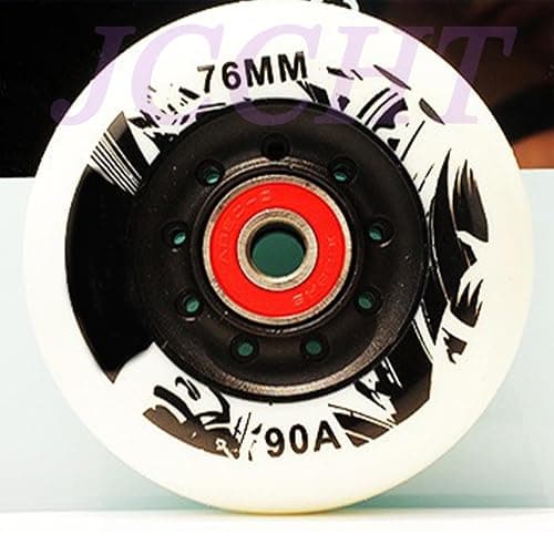 JCCHT 8 Pack 60mm 62mm 64mm 68mm 70mm 72mm 76mm 80mm Inline Skate Wheels Outdoor Indoor 90A Asphalt Formula Roller Skate Replacement Wheels with Bearing thumbnail 3